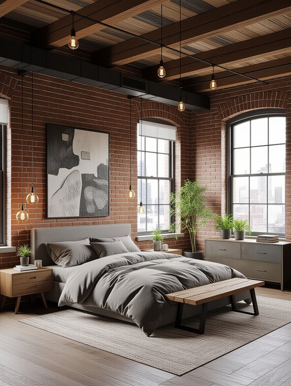 urban industrial bedroom design