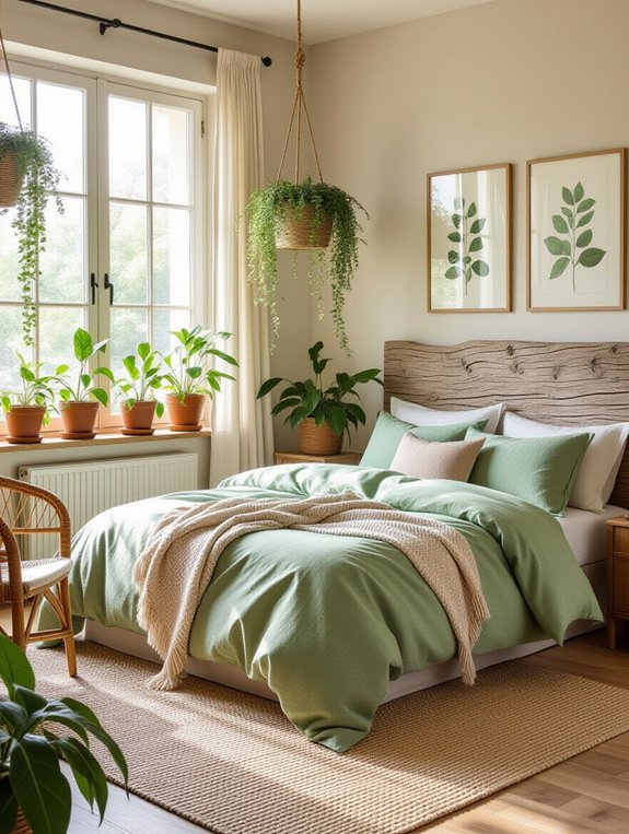 nature inspired bedroom retreat