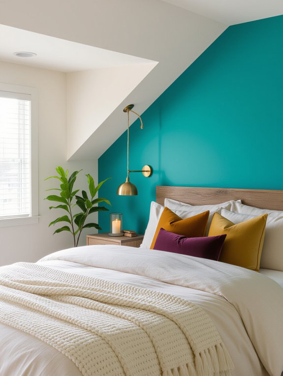 vibrant accent wall transformation