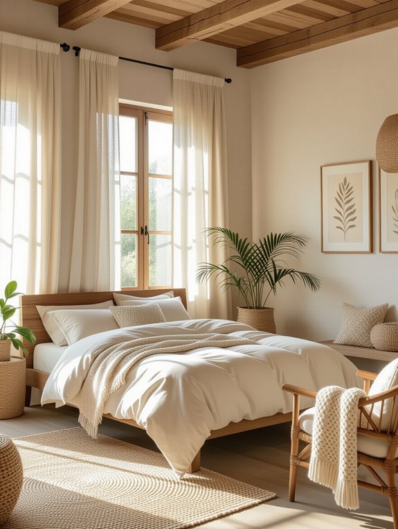 nature inspired calming bedroom designs