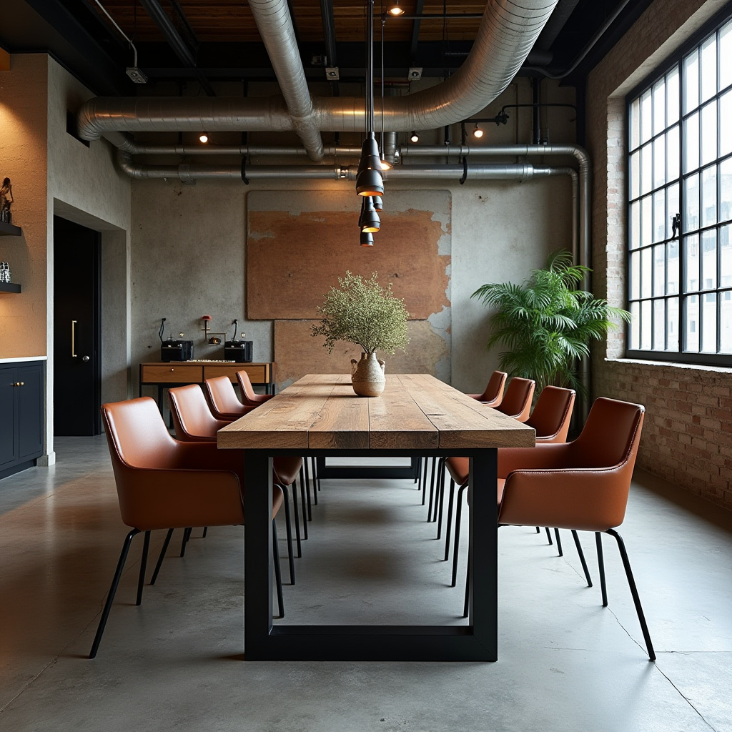 industrial chic dining room