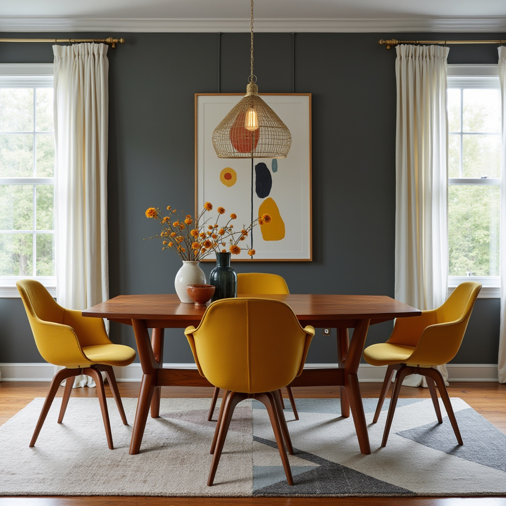 mid-century modern dining room