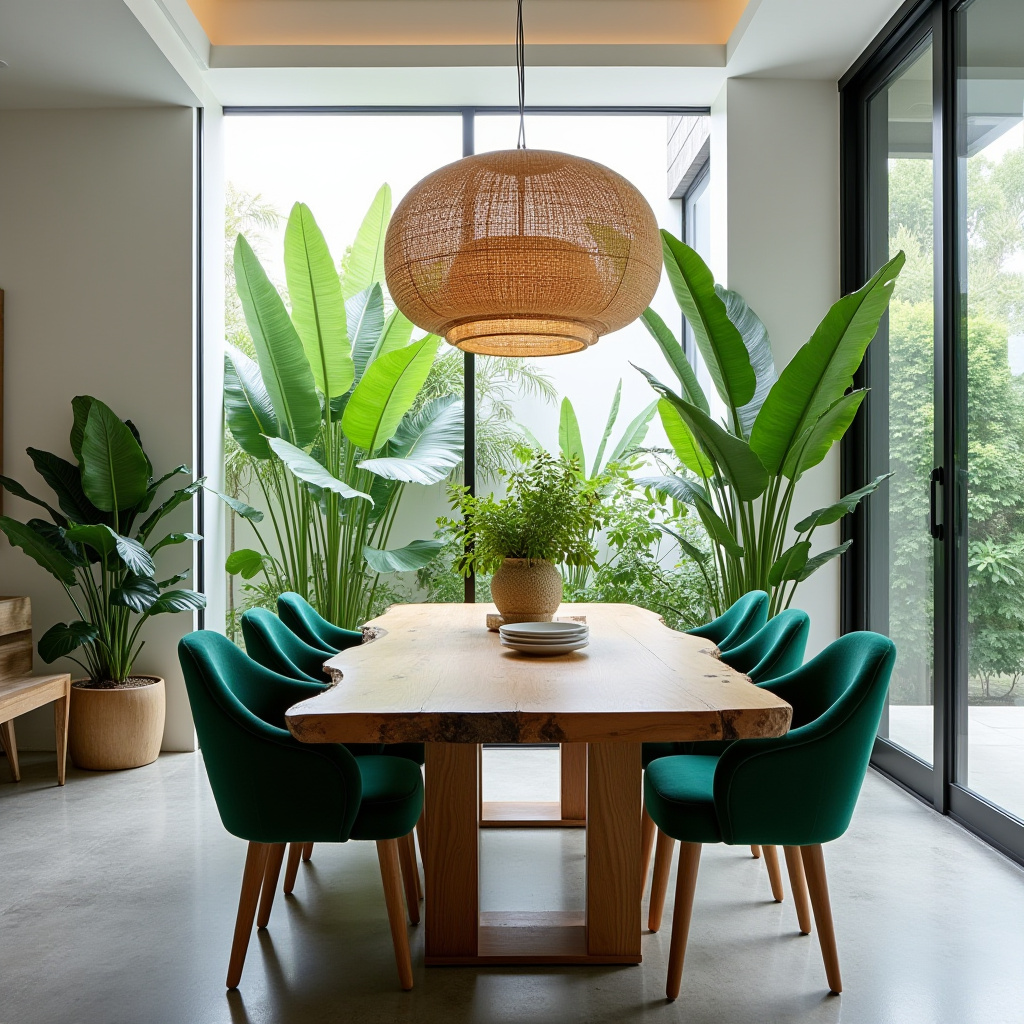 tropical modern dining room