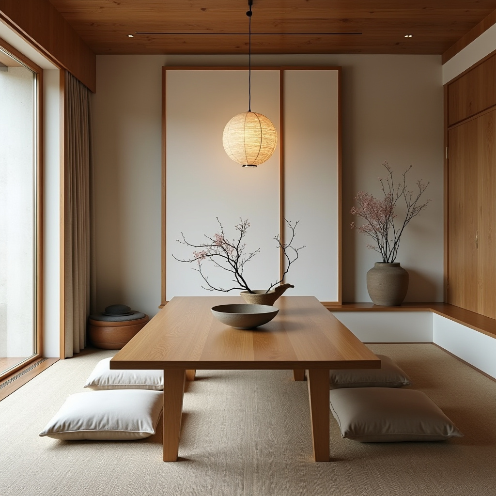 Japanese-inspired dining room