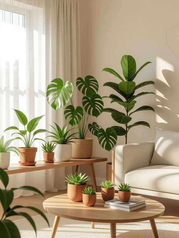 vibrant indoor plant oasis