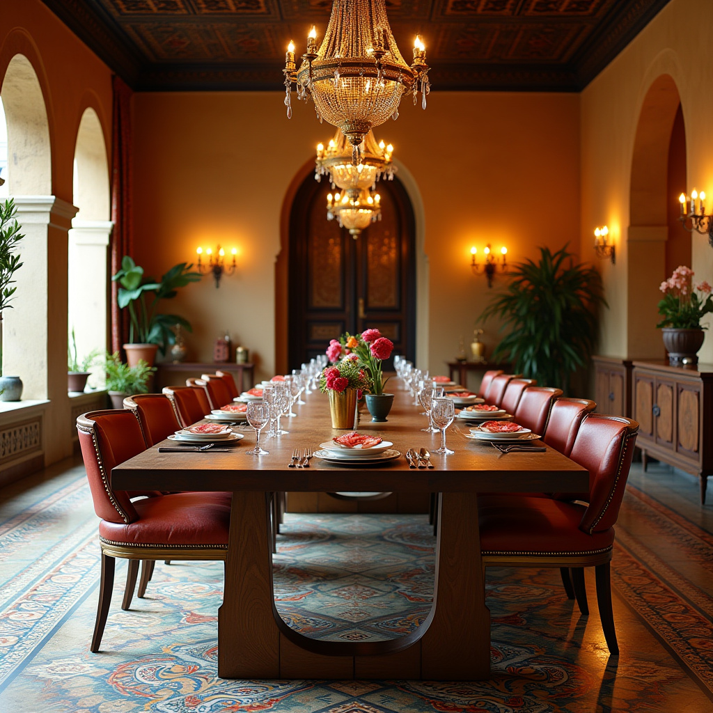 Moroccan-inspired dining room
