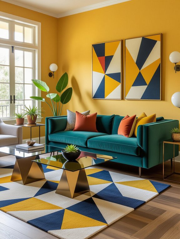 incorporate bold geometric patterns