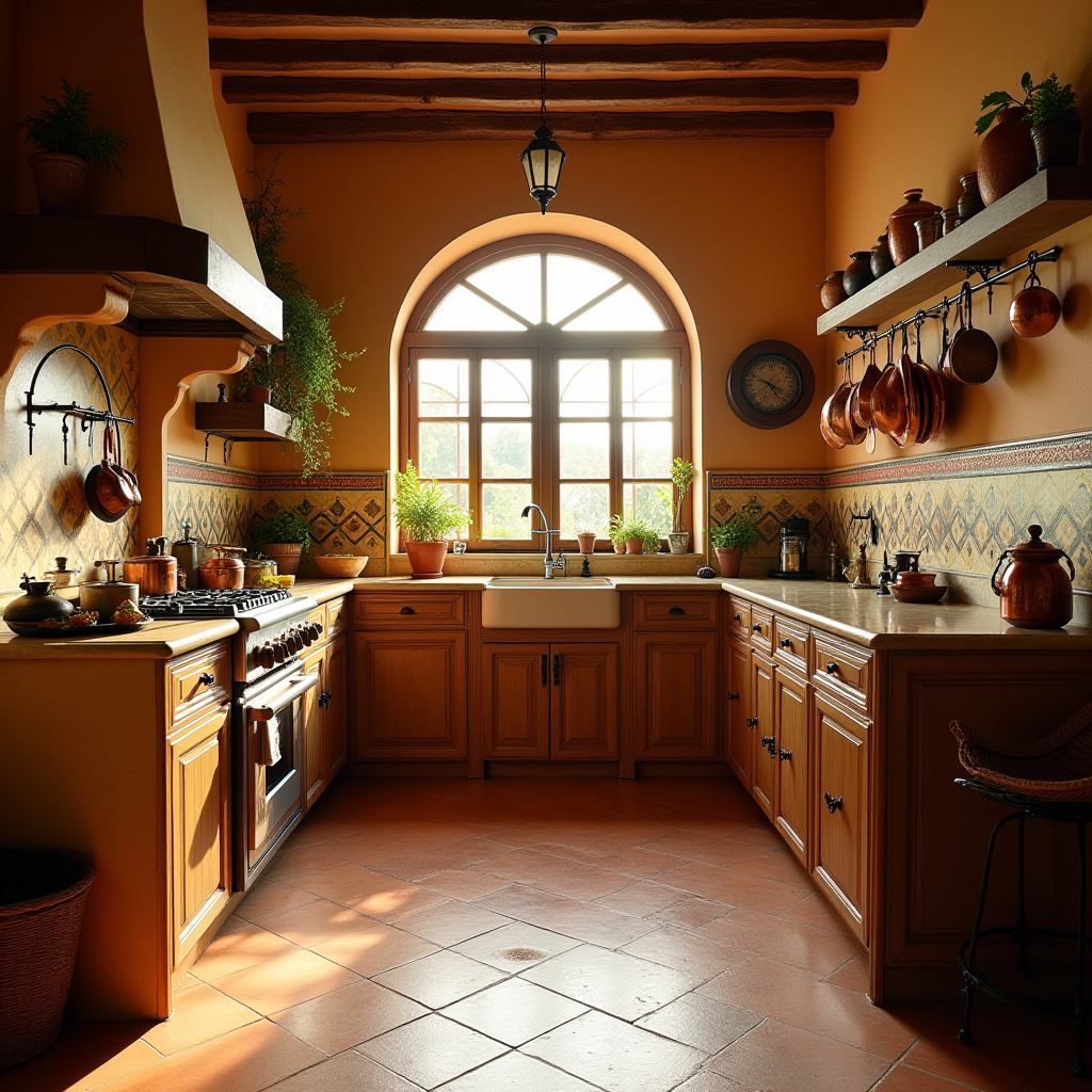 Mediterranean Brown Kitchen
