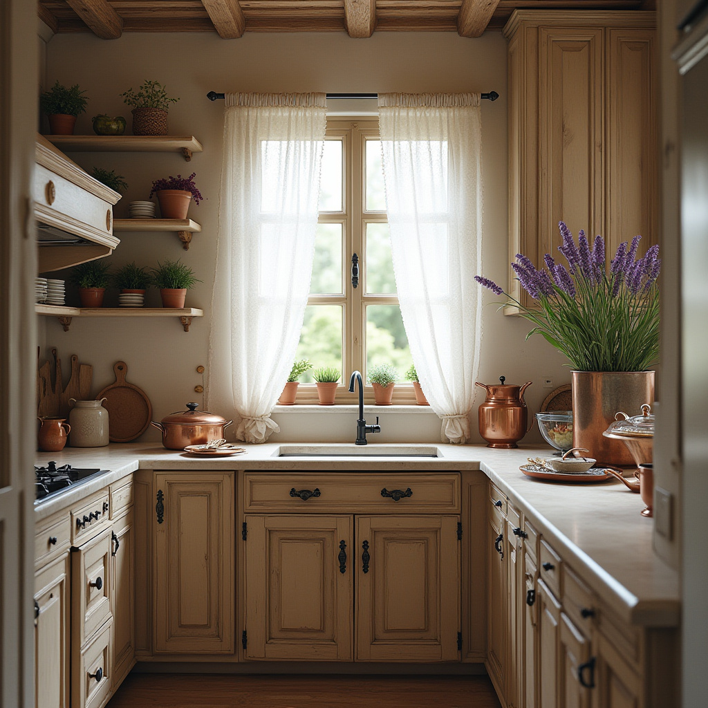 French Country Brown Kitchen