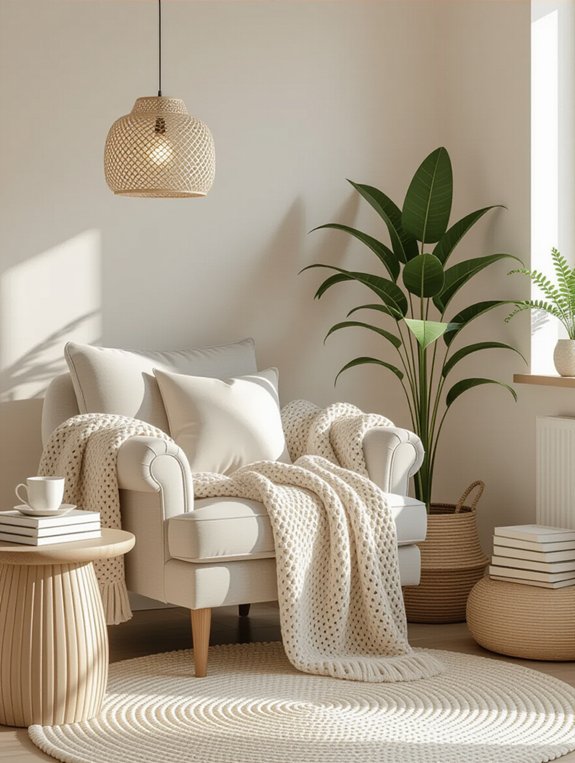 comfortable reading nook setup