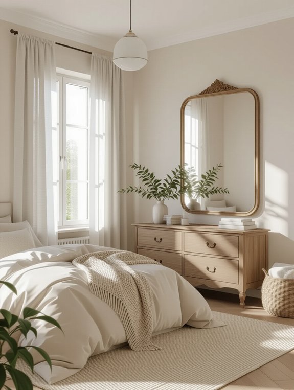 mirrors to brighten bedroom