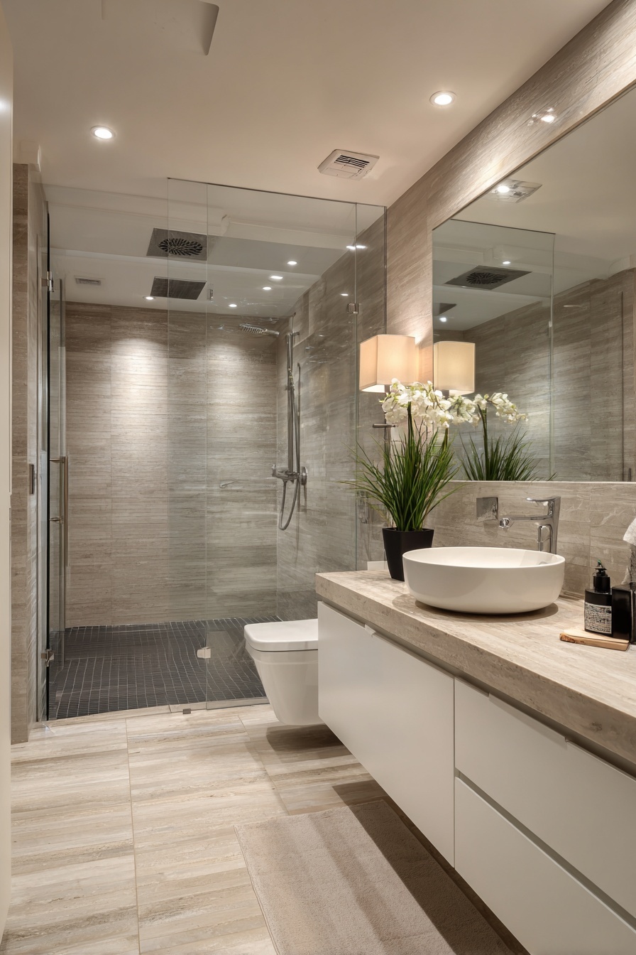 Open Up with Glass Shower Partitions