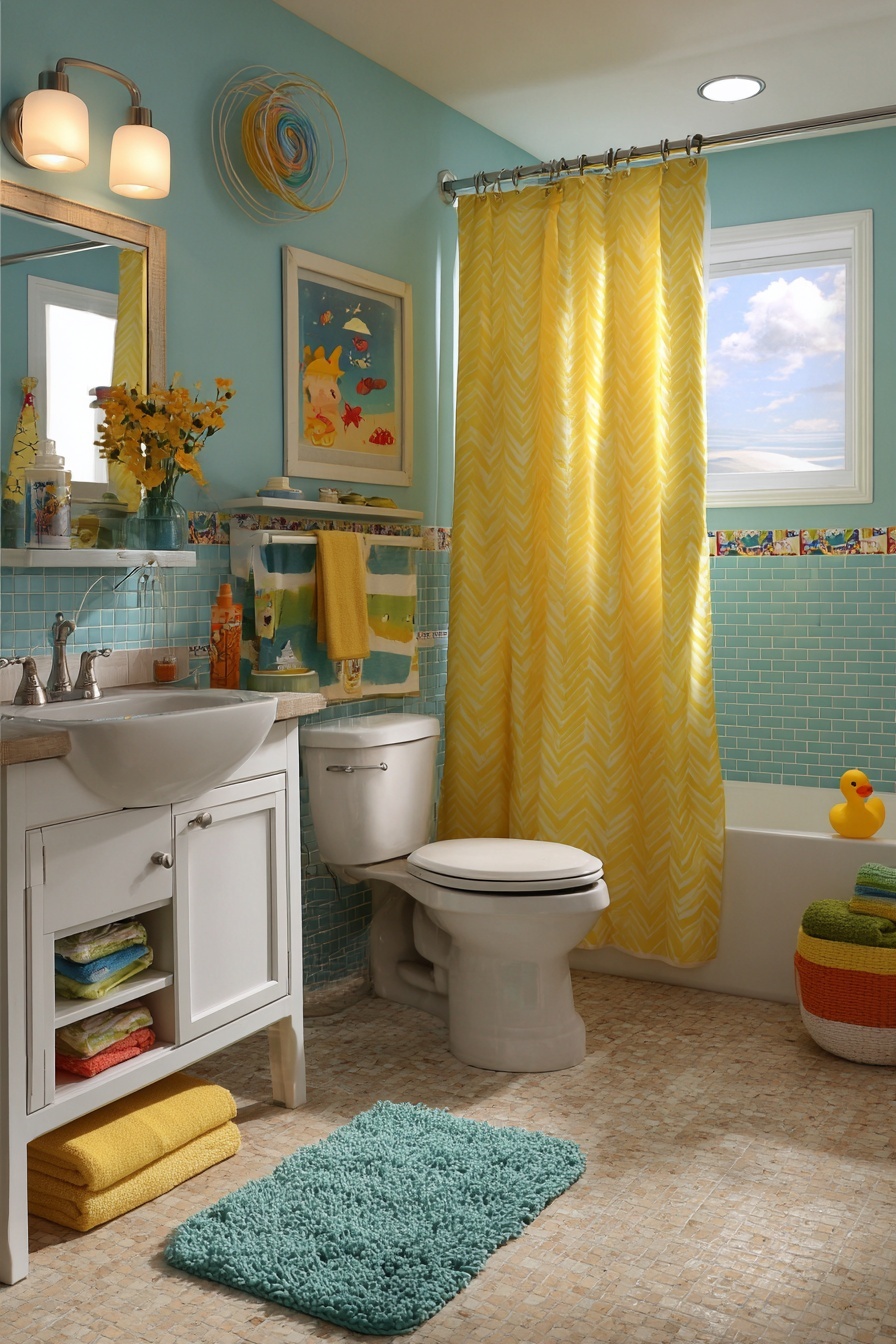 Sunny Yellow Shower Curtains