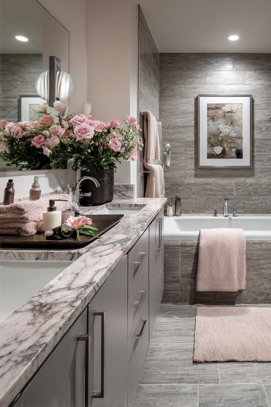 Pink and Grey Wall Art