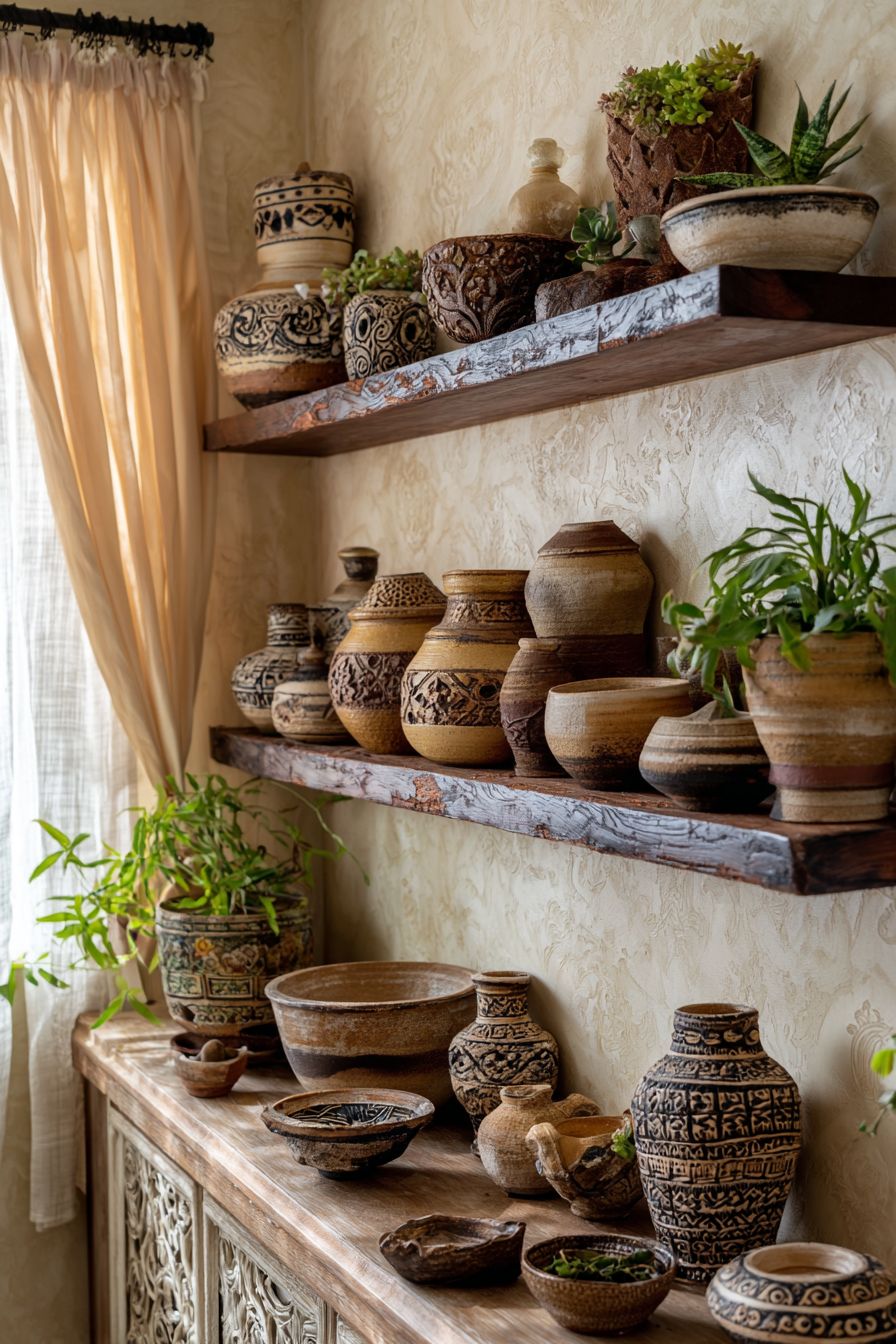 Incorporate Unique Handcrafted Pottery