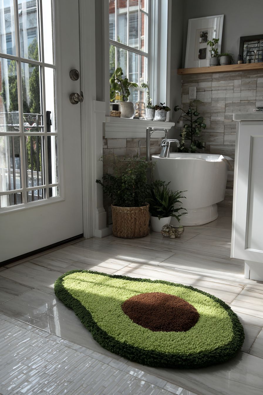 Add a Vibrant Bath Mat