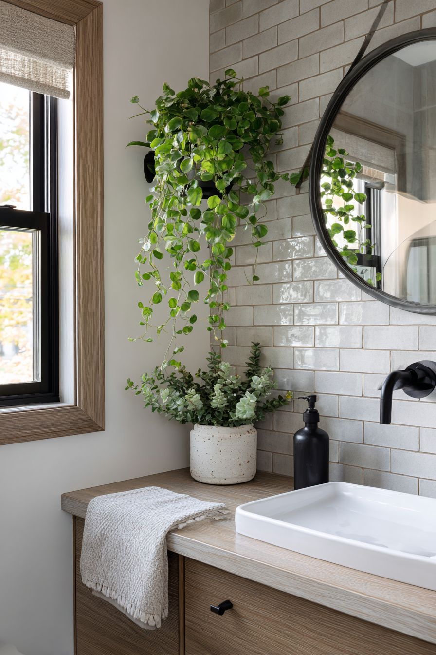 Greenery in Bathroom