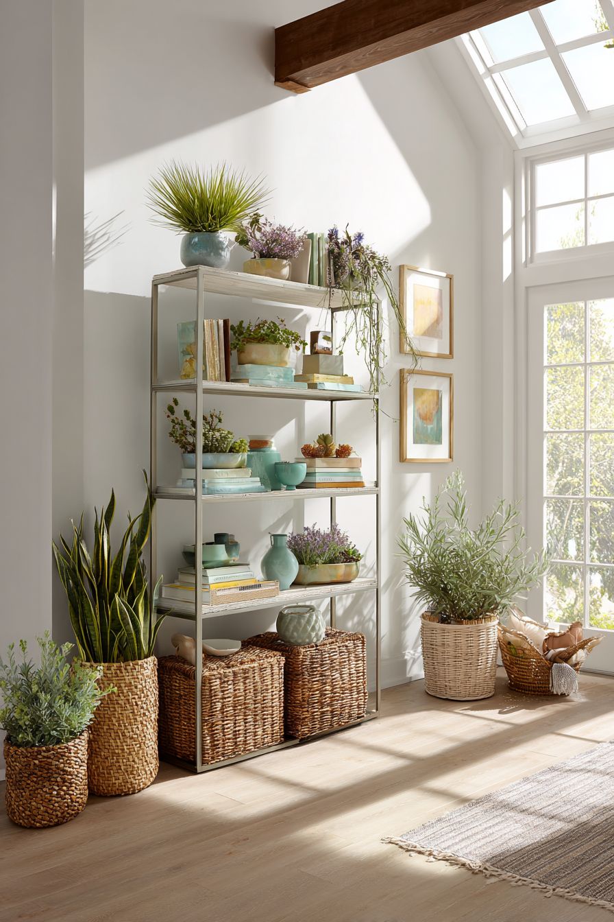 Organize Space with Open Shelving