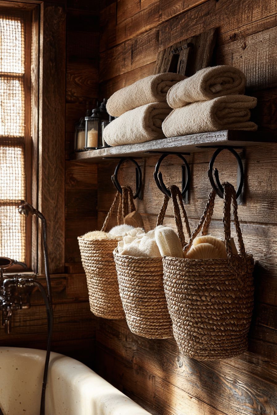 Organize with Rustic Hooks