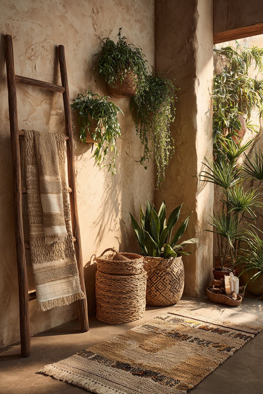 Feature a Rustic Wooden Ladder