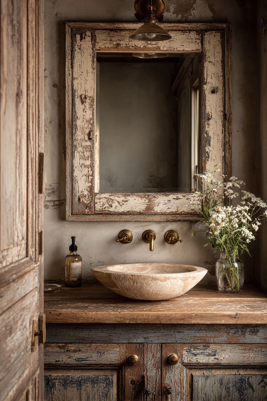 Hang a Weathered Mirror