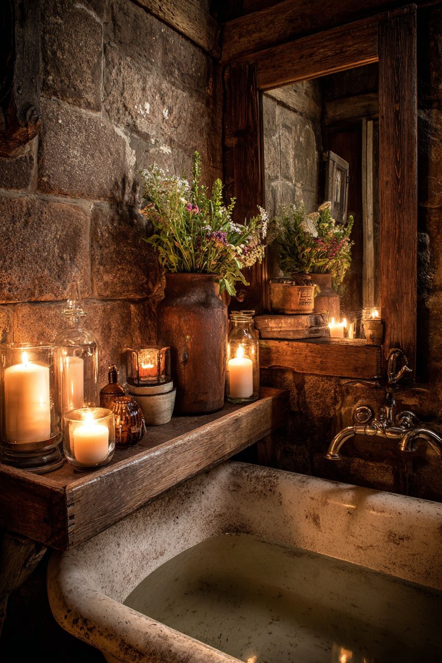 Utilize Rustic Candle Holders