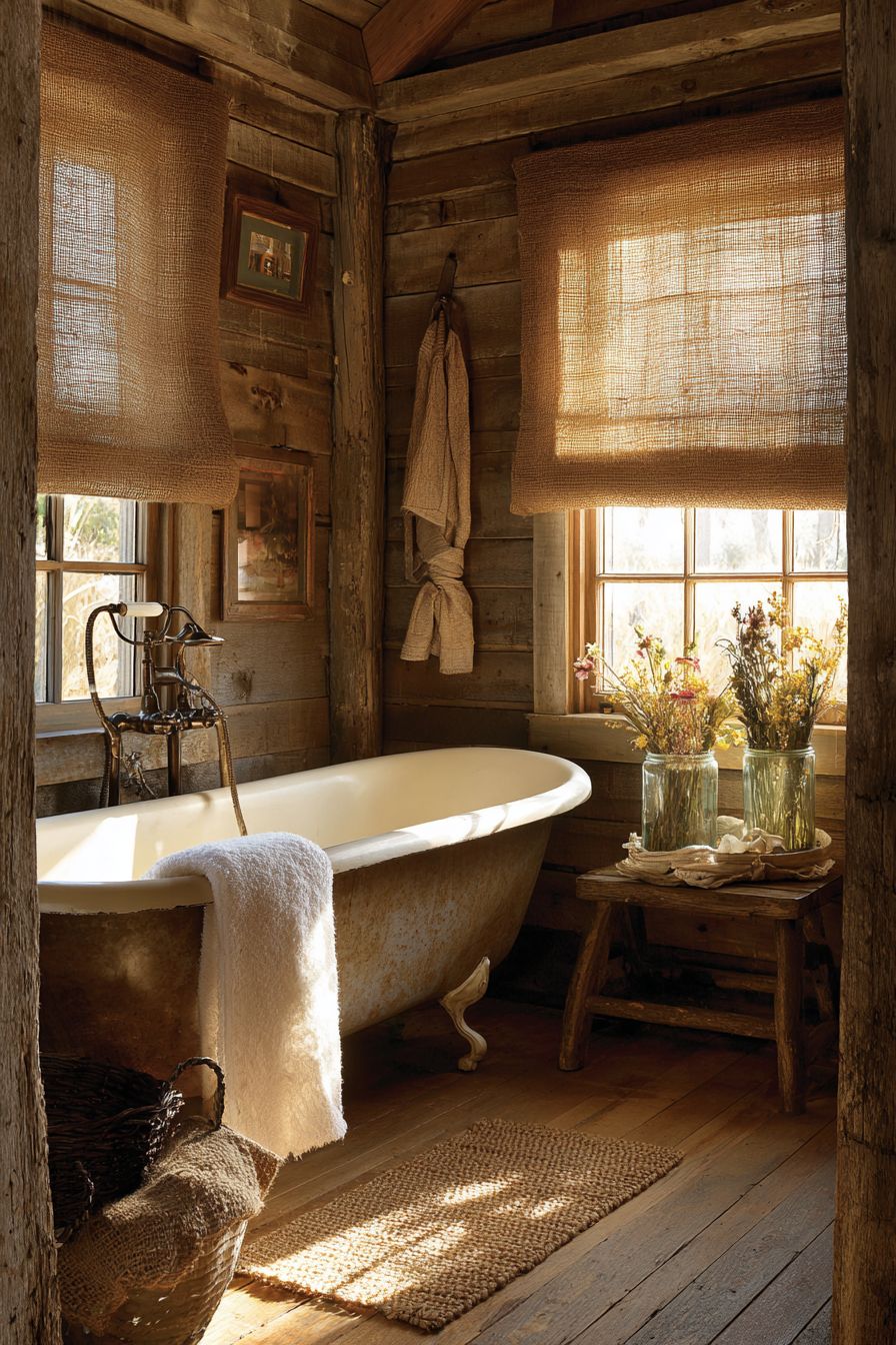 Use Burlap Window Curtains