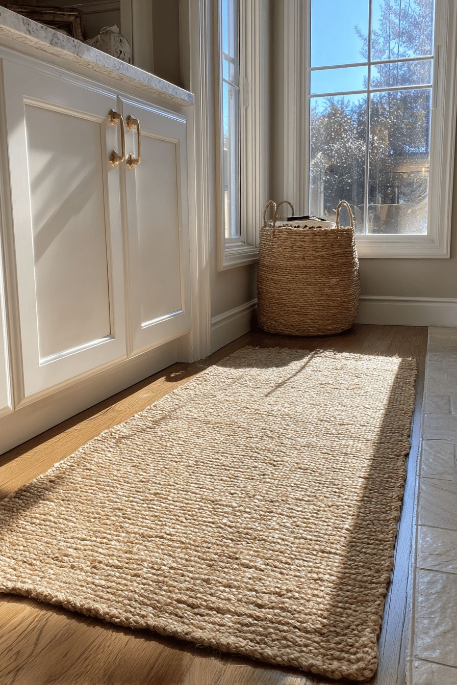 Jute Rug in Bathroom