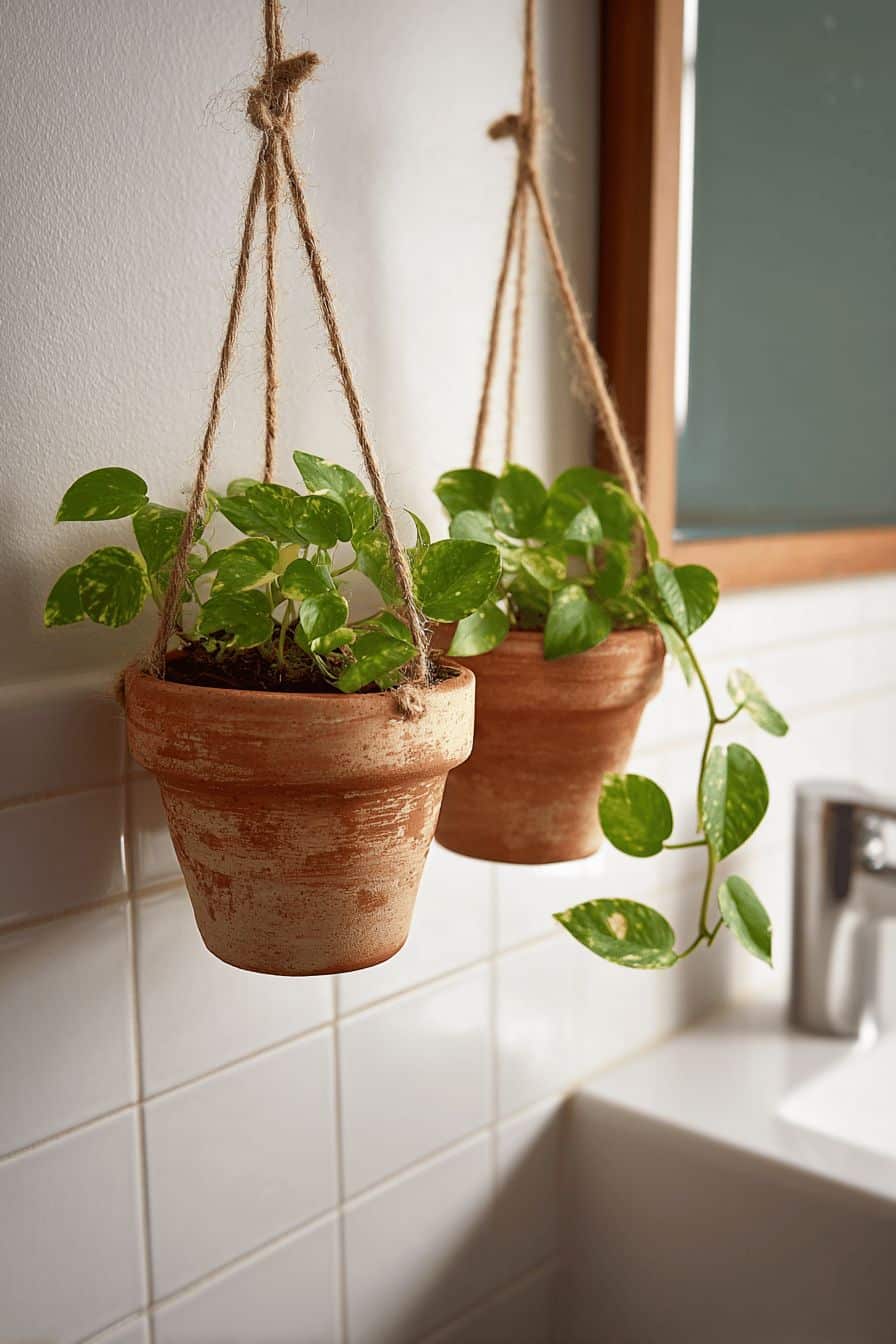 Hanging Terracotta Planters