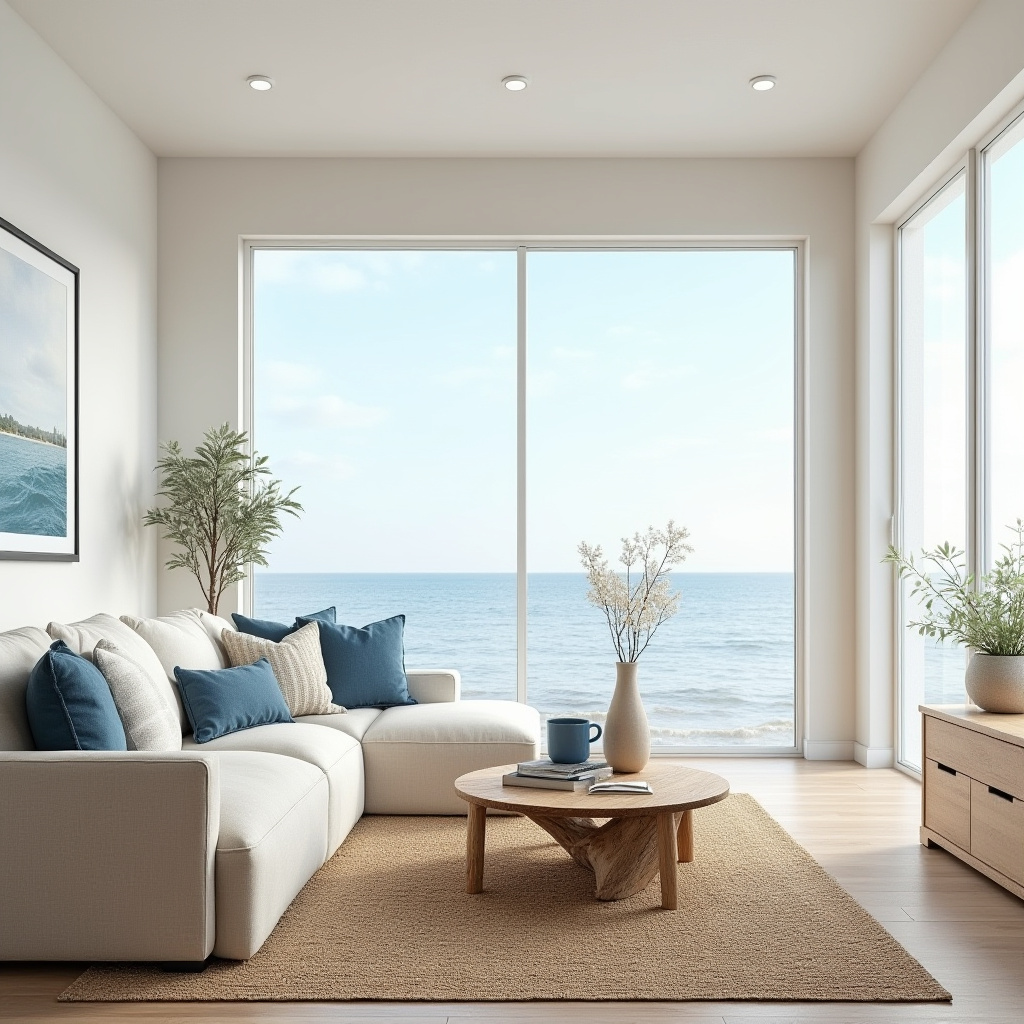 Coastal-inspired relaxing lounge