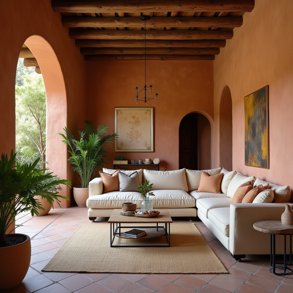 Warm Mediterranean living space