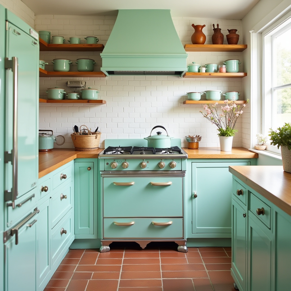 vintage beach kitchen