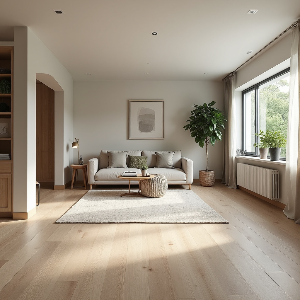 scandinavian basement floor