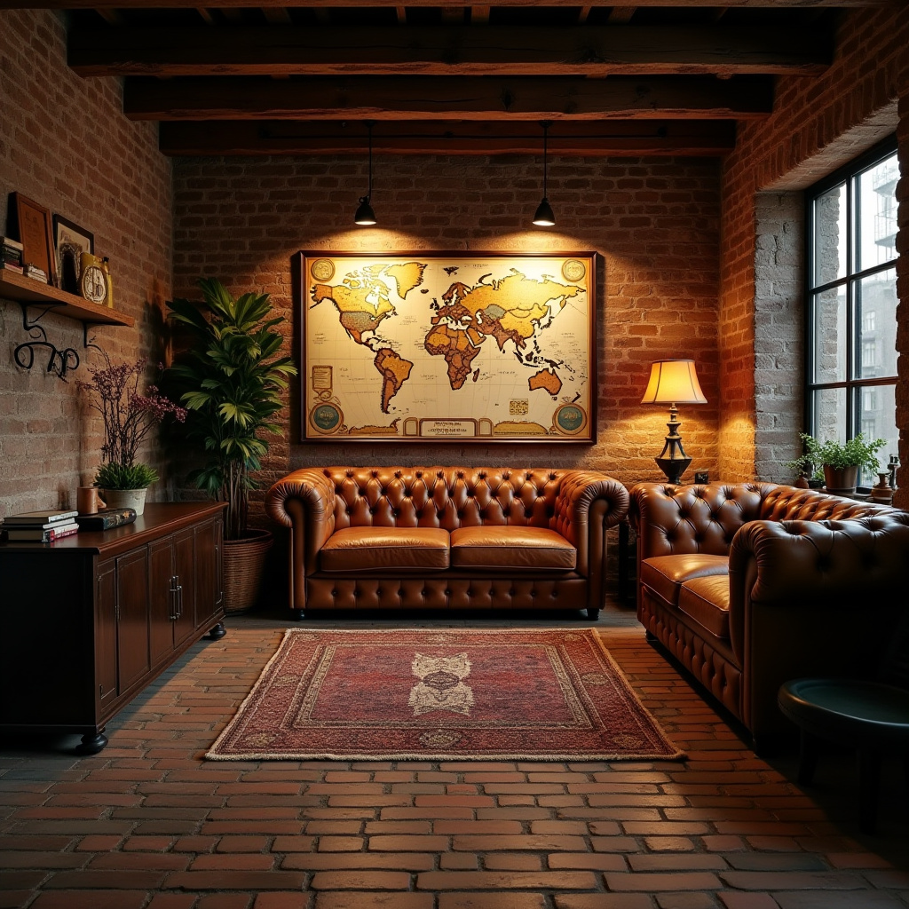 vintage industrial basement floor