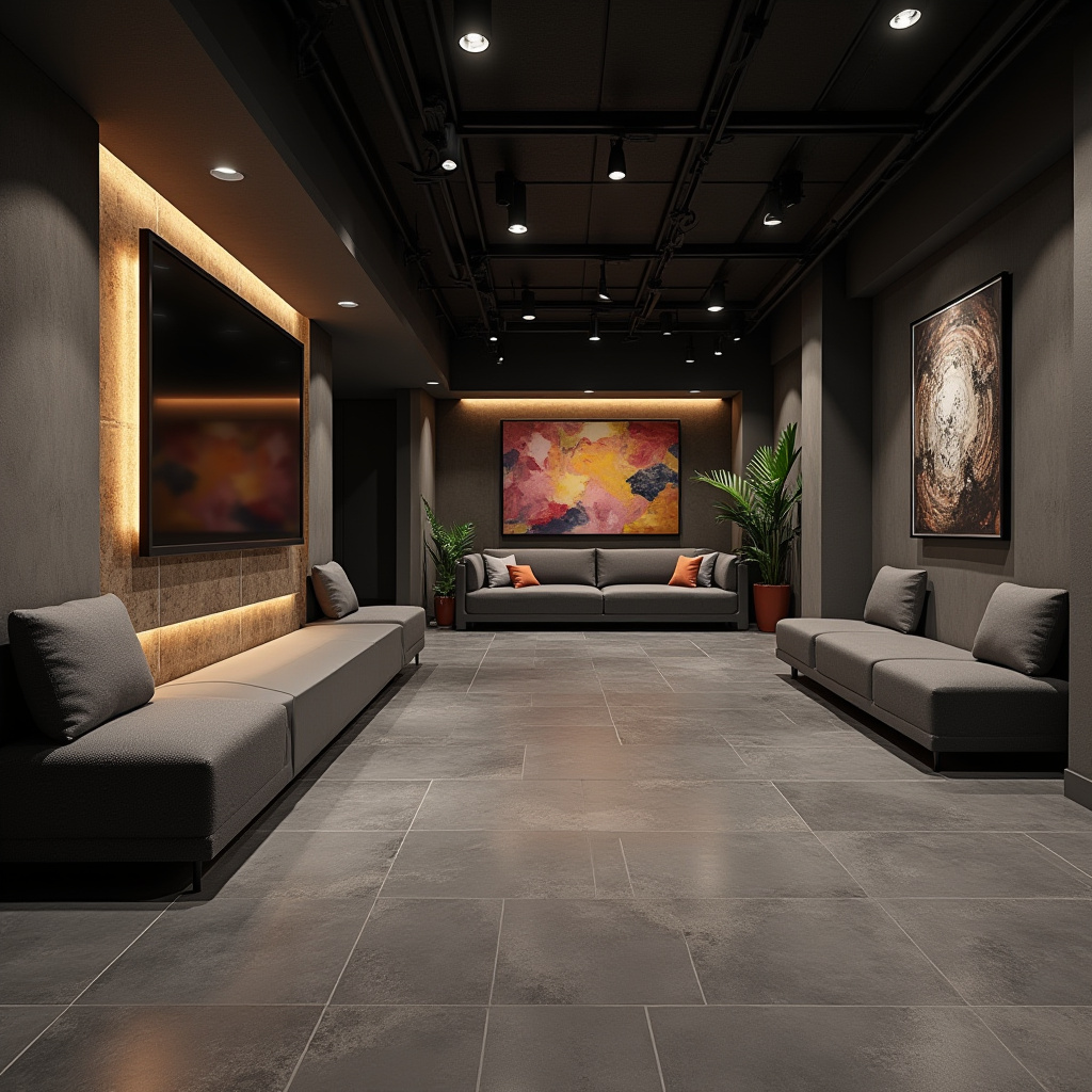 urban contemporary basement floor