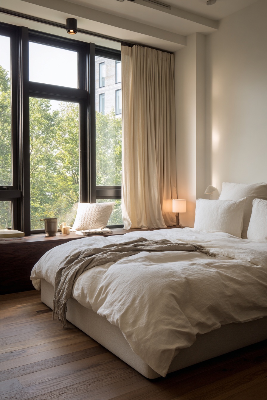 Install Floating Nightstands to Save Floor Space