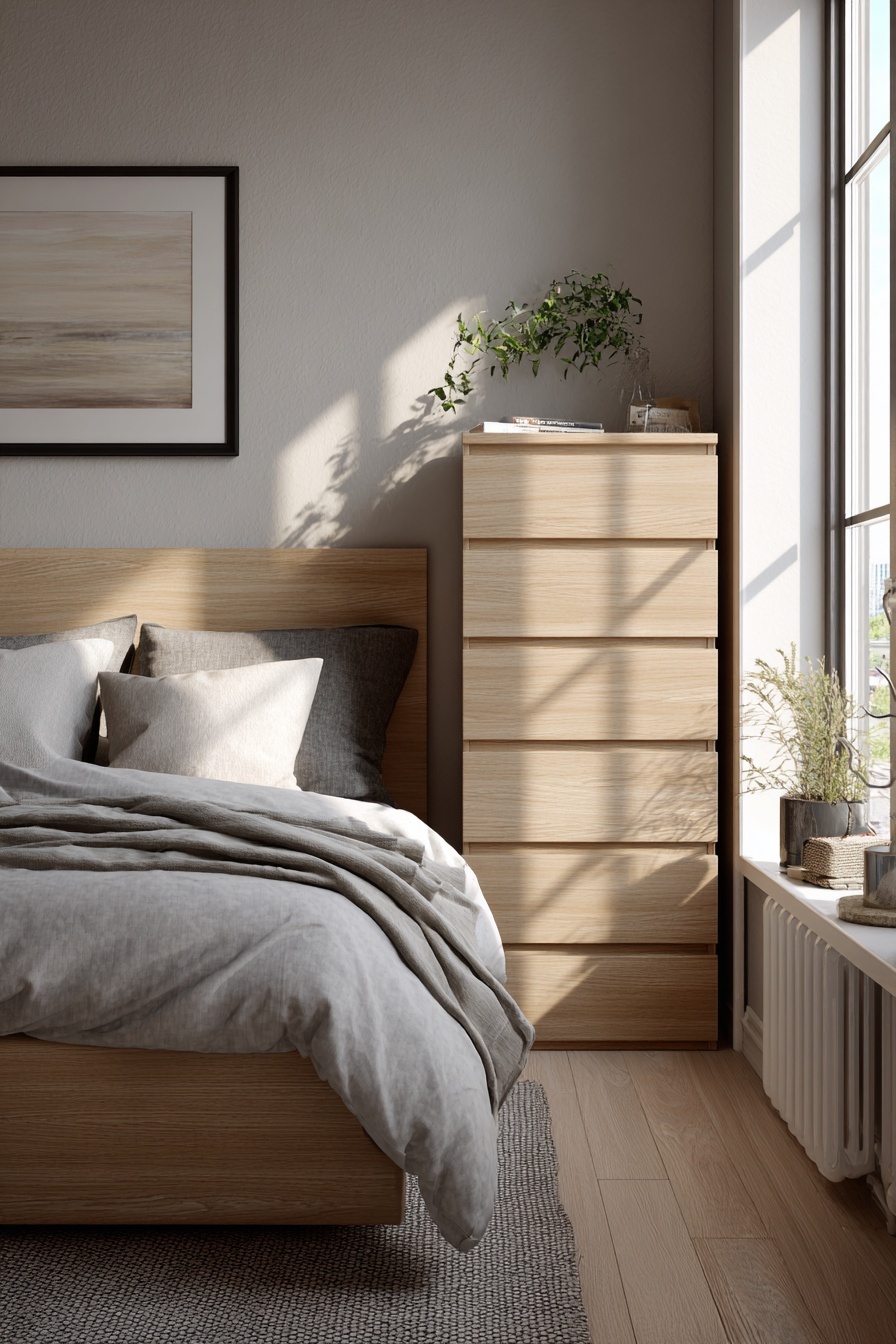 Incorporate Slim Dressers for Efficient Storage