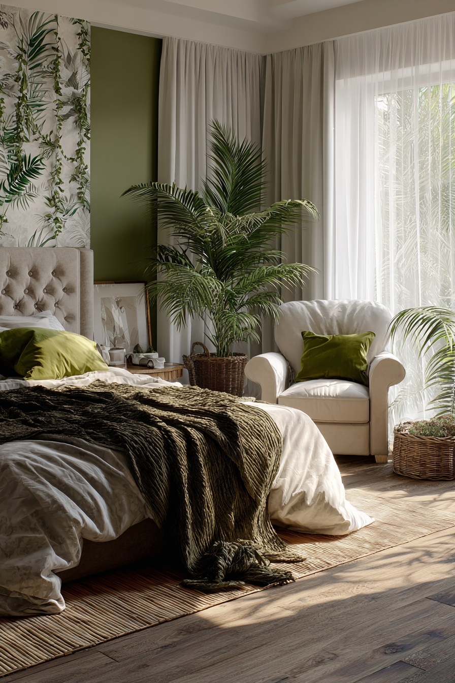 Soothing Green Bedroom