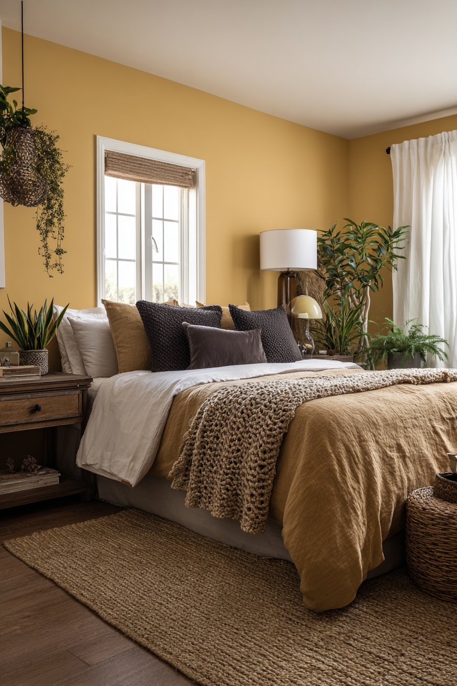 Mustard Yellow Bedroom