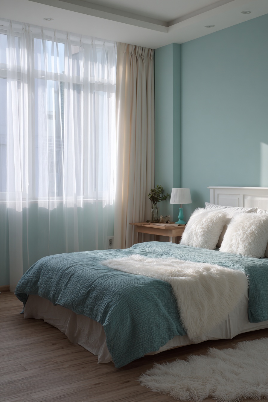 Soft Teal Bedroom