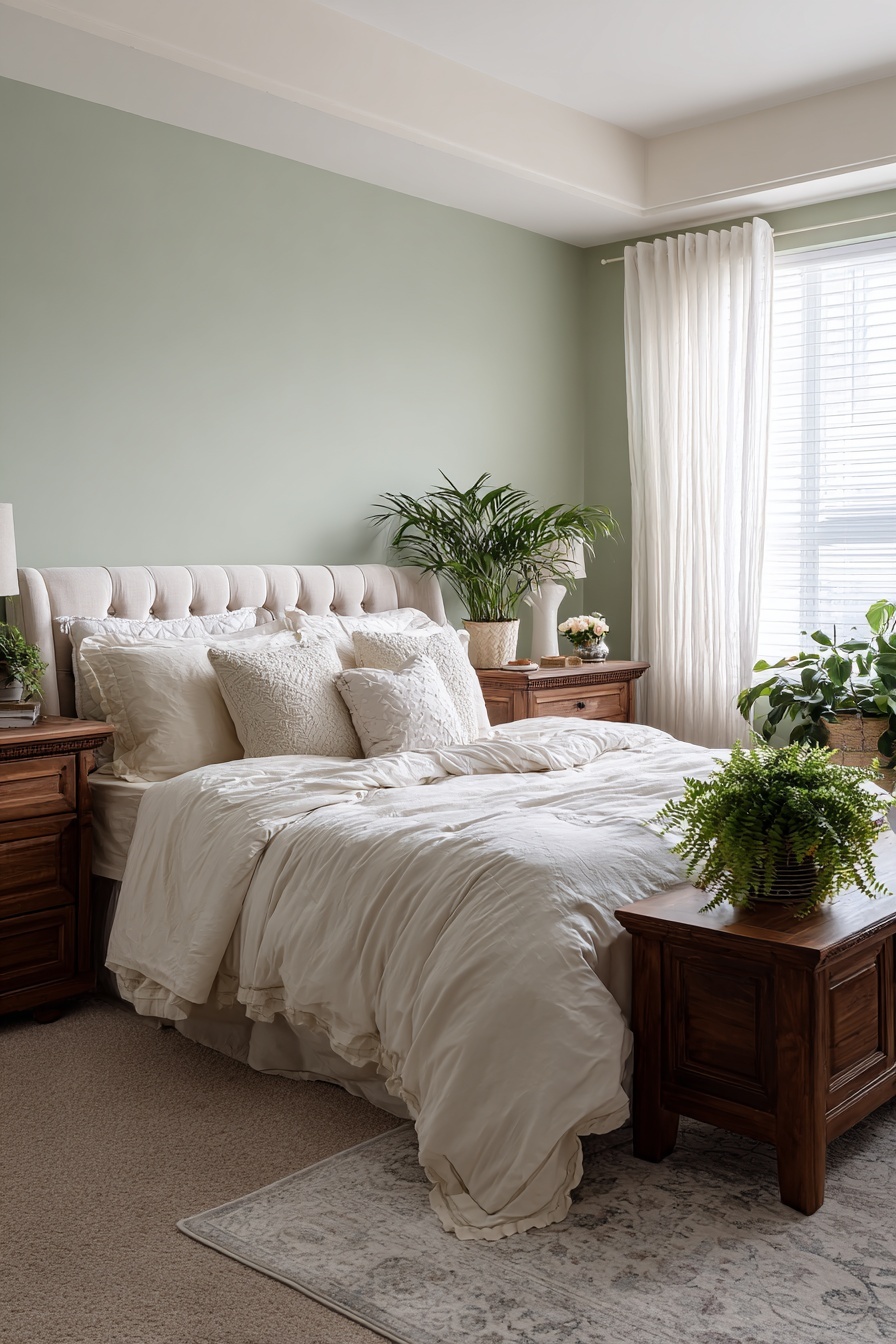 Misty Green Bedroom