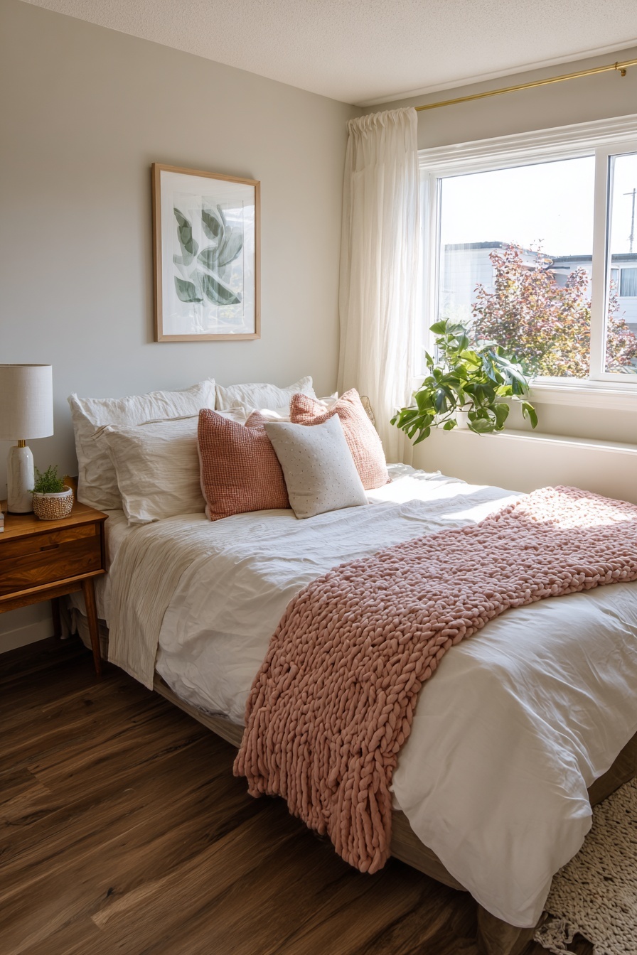 Coral Accent Bedroom