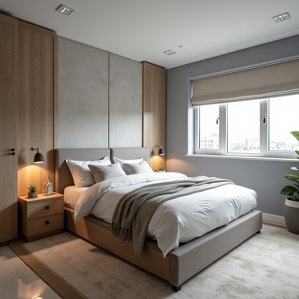 space-efficient basement bedroom