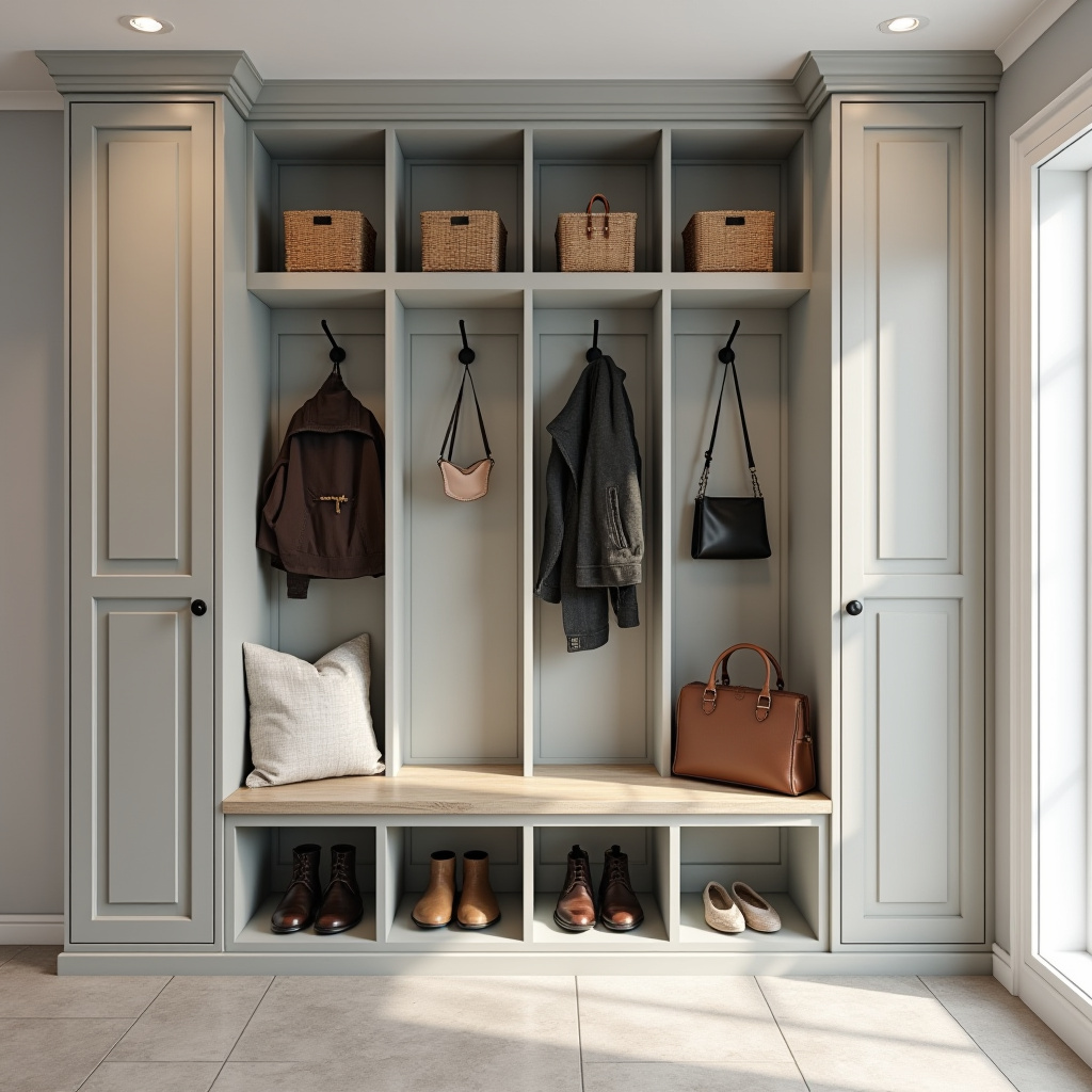 functional basement mudroom