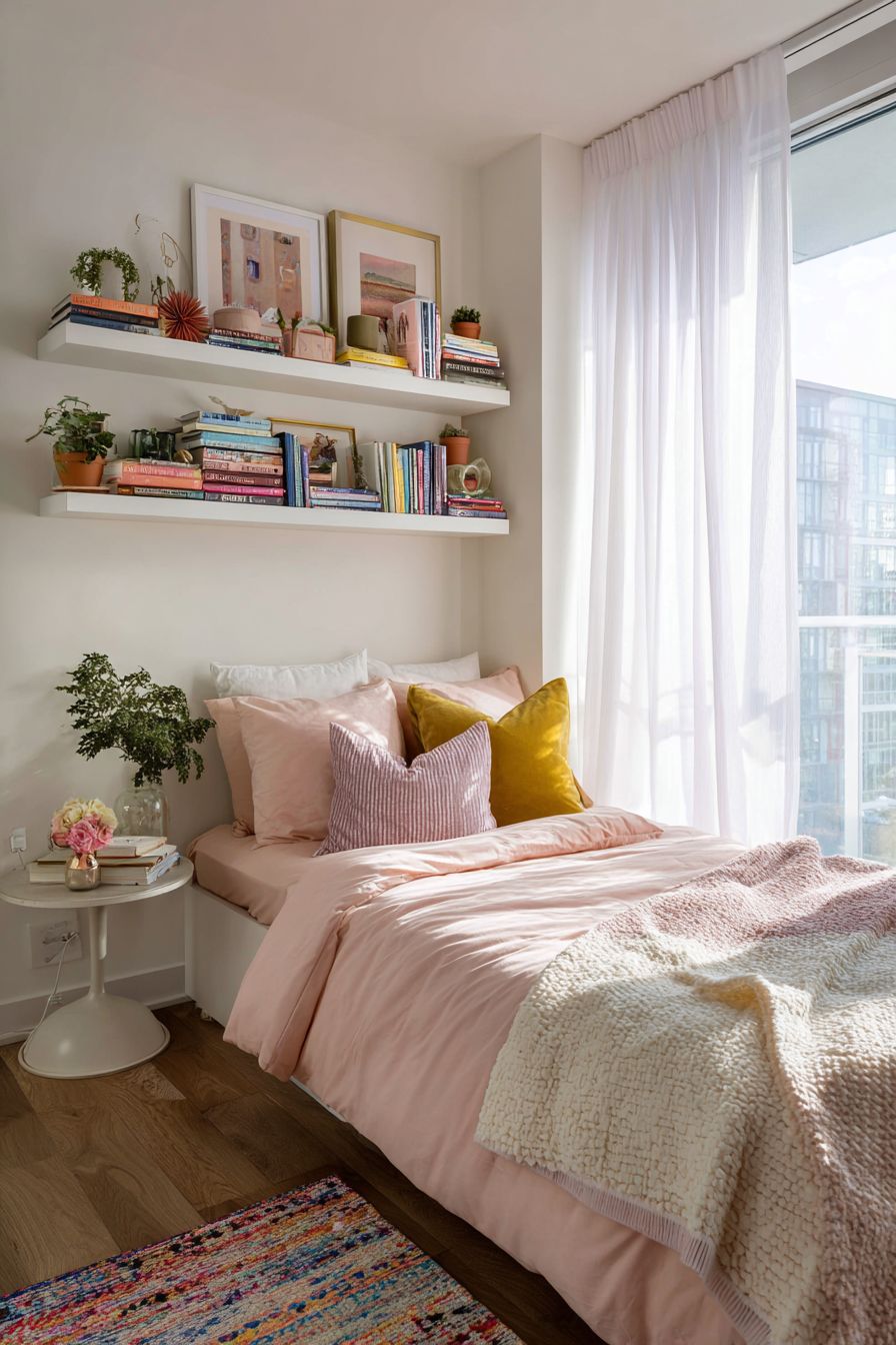 Utilize Vertical Space with Stylish Shelving