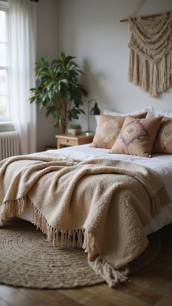 textured cozy bedroom layers