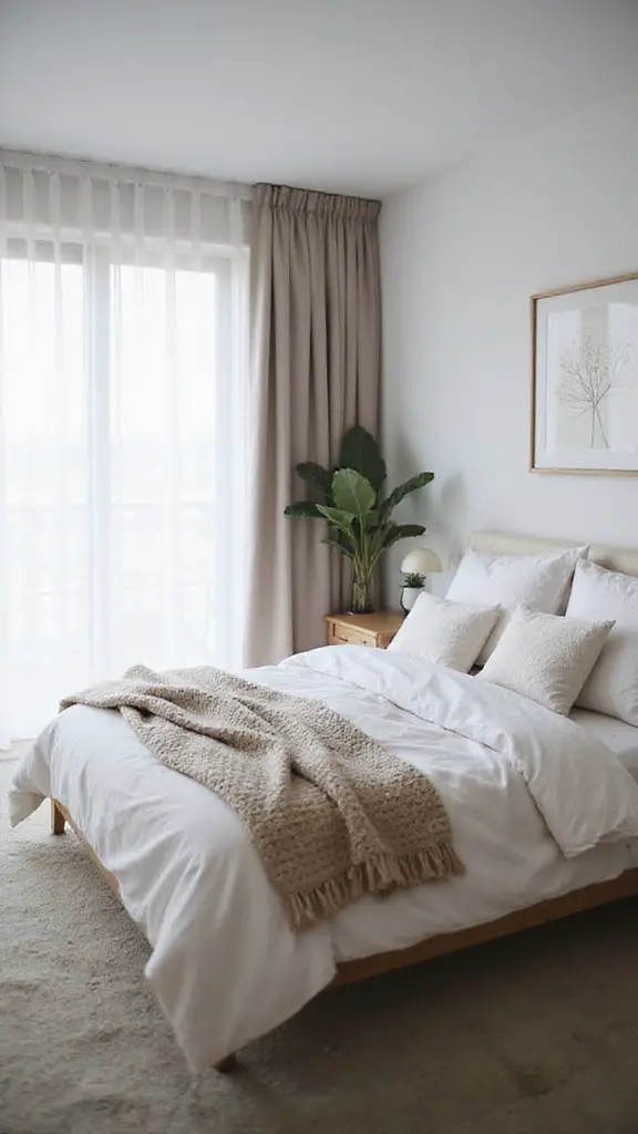 minimalist tranquil bedroom design