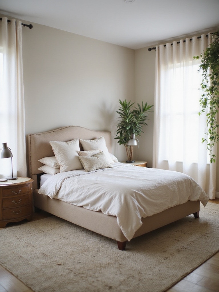 symmetrical comfort with asymmetrical accents