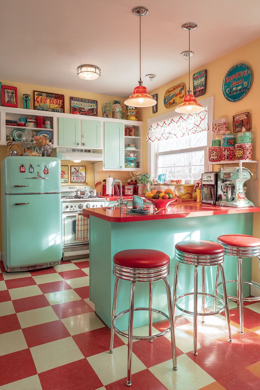 Vintage Kitchen Stools