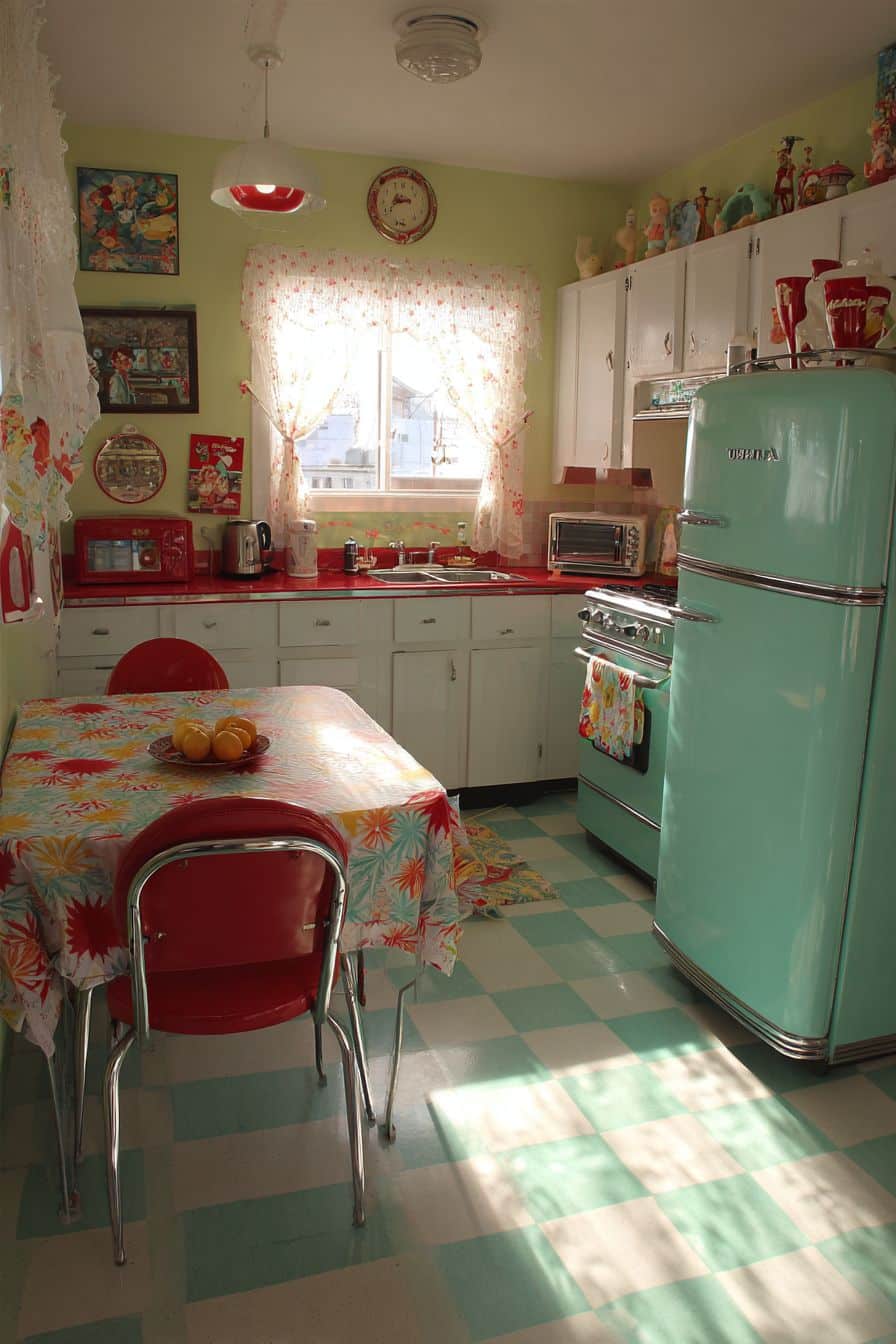 Patterned Linoleum Flooring